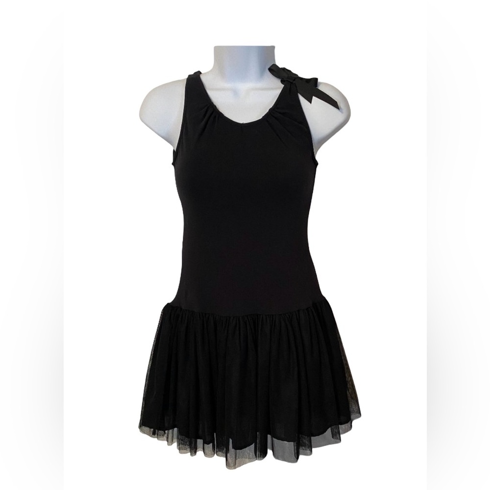 NWT Beautiful Dreampop by Cynthia Rowley black sleeveless ruffle dress size 14
